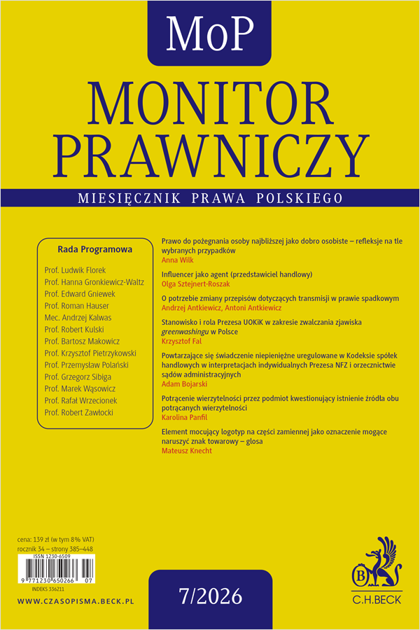 Monitor Prawniczy Nr 7/2026
